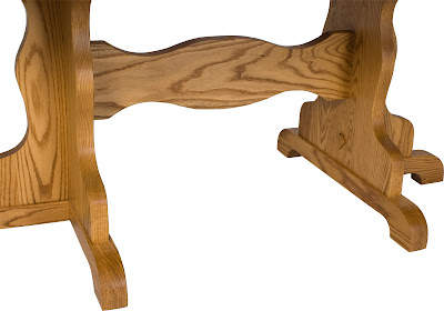 60 x 42 Colonial Mission Dining Table, Oak Hardwood, Medium Finish