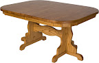 60 x 42 Colonial Mission Dining Table, Oak Hardwood, Medium Finish