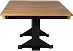 Woodland Table Shown in Natural Hickory and Midnight Oak