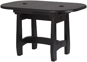 50 x 32 Montreal Conference Table, Rounded 12 Inch Inset Tabletop, 3/4 Inch Round Edge, Custom Wire Guides on Tabletop, in Midnight Oak
