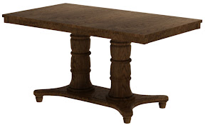 Lotus Dining Table with Rectangular Tabletop in Simulated Autumn Oak