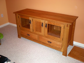 Seville Entertainment Center in Natural Cherry