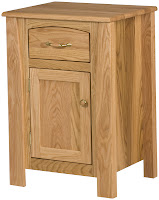 Cascade Nightstand in Oil & Wax Oak, Custom Hardware