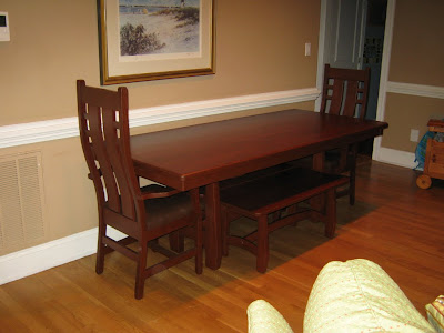60 x 42 Montreal Table and Seneca Dining Chairs in Autumn Oak