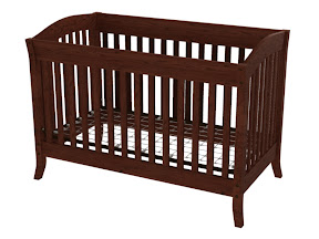 Custom Dreamtime Crib (all slats) in Simulated Mahogany Oak