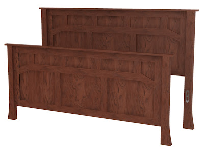 Edmonton Bed, Simulated Mahogany Oak