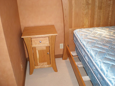 Kyoto Bed and Nightstand in Natural Cherry