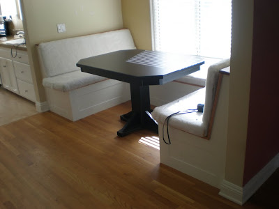 50 x 36 Woodland Dining Table, 6 Inch Inset Tabletop, 1/4 Inch Round Table Edge, Midnight Oak