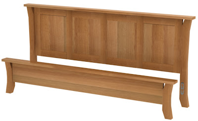 Kyoto Platform Bed in Simulated Natural Cherry