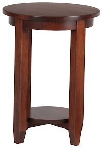 Granada End Table in Chocolate Cherry