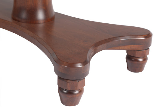 50" x 32" Lotus Dining Table in Ruby Walnut