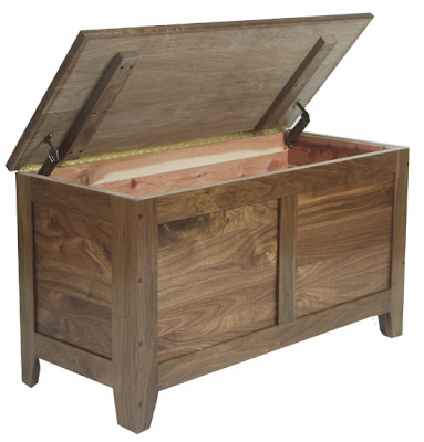 Shaker Chest, Walnut Hardwood, Natural Finish