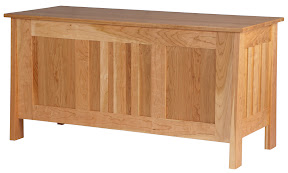 Syracuse Executive Desk in Natural Cherry, Solid Wood Rear Panel