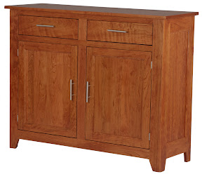 Modern Shaker Kitchen Buffet in Red Cherry