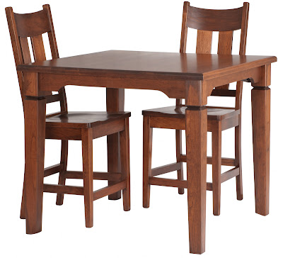 36" High Harvest Table and Montrose Barstool in Vintage Cherry