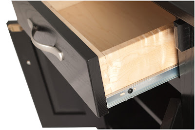 Seville Nightstand in Midnight Oak, Custom Hardware