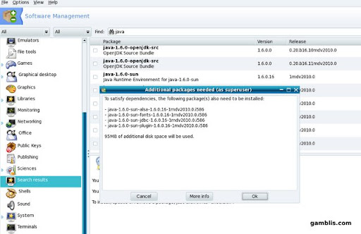 installing the java jre.