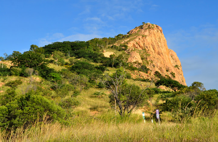 A view of Castle Hill in Townsville, Queensland from the bottom of the goat track.