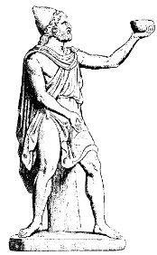 Odiseo ofreciendo vino a Plifemo