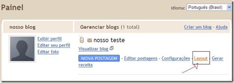 logar-se clica em layout logar-se clica em layout