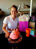 the world's biggest birthday cupcake for lizzy's birthday.