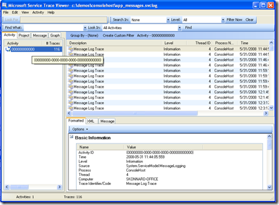 How to use Service Trace Viewer to check Service Details in WCF &ndash; VS 2008 
