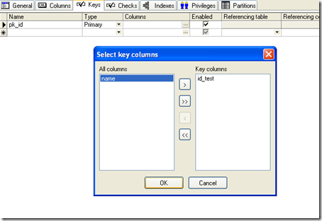 pl/sql add primary key