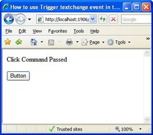 How to pass command on button click in C#
