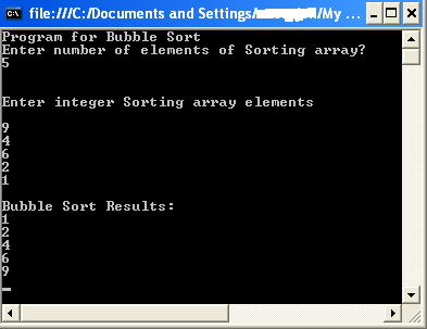 C# Code for Bubble Sort |  Bubble Sort Algorithm