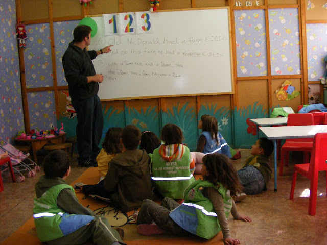 Teaching my kindergarten class