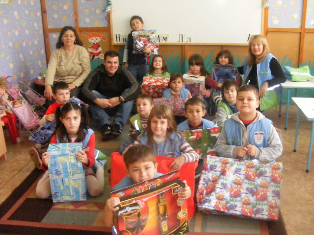 Me with my kindergarten class, Christmas 2008