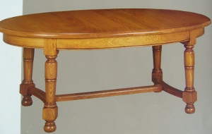 Table ovale pieds tournés