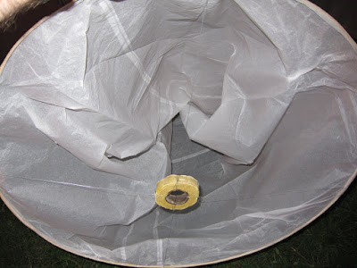 Inside of a sky lantern