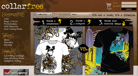 collar free streetwear clothing apparel tee shirt graphic design