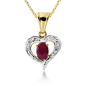 [Oval Ruby and Diamond Border Heart Pendant [3].jpg]