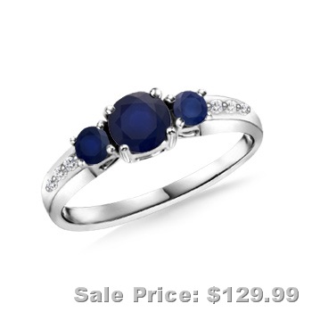 [Round Blue Sapphire Three Stone Ring with Pave Diamonds[8].jpg]