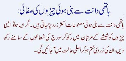 Haathi Dant Say Bani Cheezoon Ki Safai