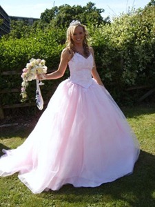 Pink wedding dresses