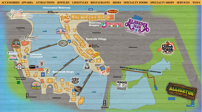 Barefoot Landing map