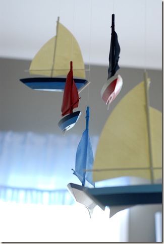 pottery barn sailboat mobile