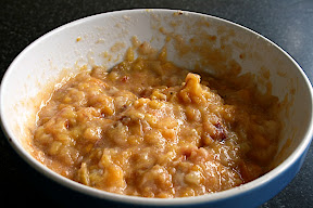 Purée de fruits estivale vapeur : pêches, brugnons, pommes, bananes