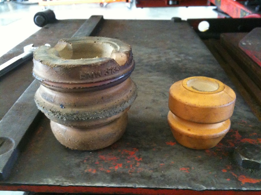 New bump stops for stock shocks with lowering springs