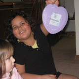 Audrey opens her first Thrap Christmas present... a pretty frame for her newly remodeled room!