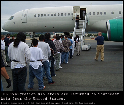 Immigrants are returned to SE Asia