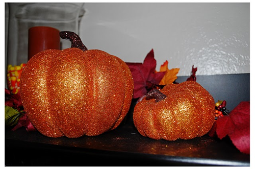 orange glitter pumpkins
