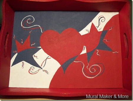 painted serving tray