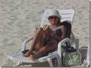 reading on the beach