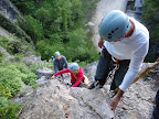 Fin de la premi&egrave;re partie de la Via ferrata.