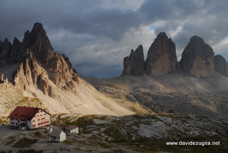 Il rifugio Locatelli e le Tre Cime del Lavaredo