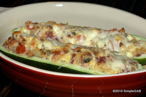 Stuffed Zucchini with Bacon
